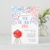 水彩花火の7月4日BBQ 招待状 (スタンド正面)