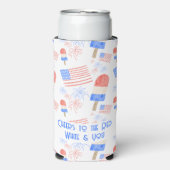 水彩花火・フラッグス・ポプシクル小小ージー スリム缶クーラー (Seltzer正面)