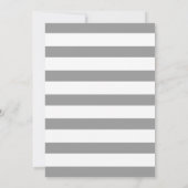 水彩花灰色婚禮情侶淋浴慶祝 招待状 (裏面)