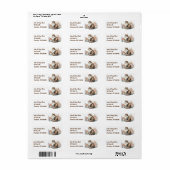 水彩花猫 ラベル (フルシート)