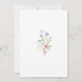 水彩花環のウェディング招待状 招待状 (裏面)