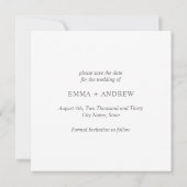 水彩花環イニシャルスクエア セーブ・ザ・デート 招待状 (裏面)