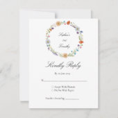 水彩花環 出欠カード (正面)