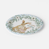 水彩花環 楽しいイースター ペーパープレート (アングル)