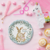 水彩花環 楽しいイースター ペーパープレート (パーティー)