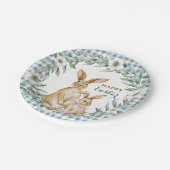 水彩花環 楽しいイースター ペーパープレート (アングル)