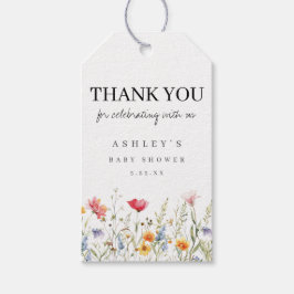 水彩花畑ベビーシャワー ギフトタグ