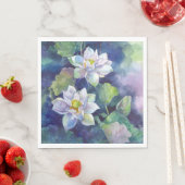 水彩花白ロトスイラストレーション花 スタンダードランチョンナプキン (インサイチュ)