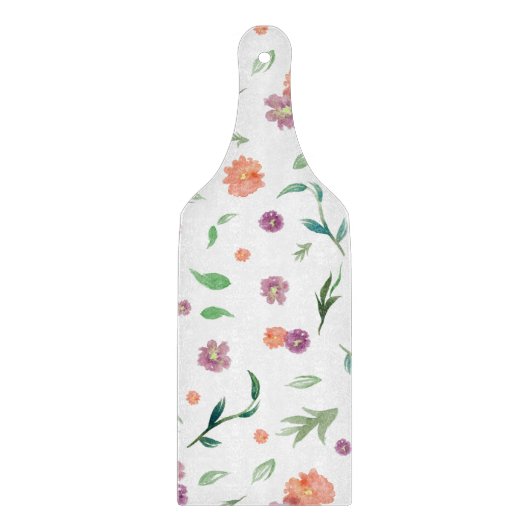 水彩花盤 – ギフトforグルメカップル カッティングボード (正面)