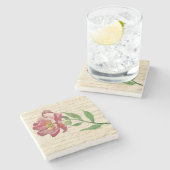 水彩花石コースター ストーンコースター (横)