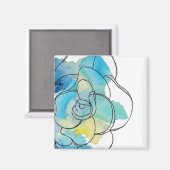 水彩花磁石 マグネット (正面/裏面)