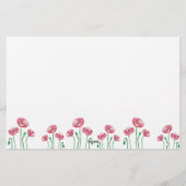 水彩花私はブライダルシャワーゲーム 便箋 (裏面)