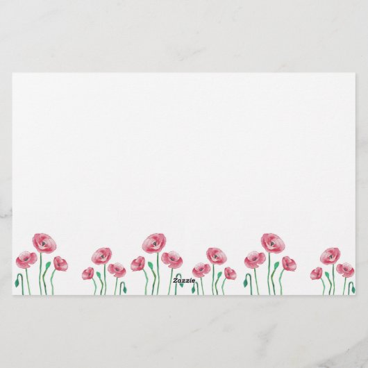 水彩花私はブライダルシャワーゲーム 便箋 (裏面)