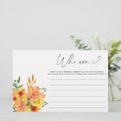 水彩花私はブライダルシャワーゲーム 便箋 (スタンド正面)