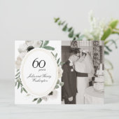 水彩花紋金箔写真 60周年記念 招待状 (スタンド正面)