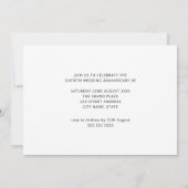 水彩花紋金箔写真 60周年記念 招待状 (裏面)