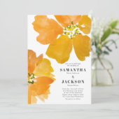 水彩花素晴らし結婚式招待状 招待状 (スタンド正面)