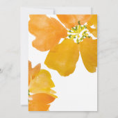 水彩花素晴らし結婚式招待状 招待状 (裏面)