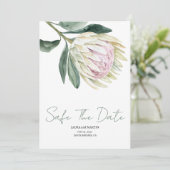 水彩花素朴な安全日付 招待状 (スタンド正面)