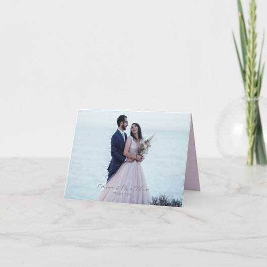 水彩花素朴折写真有り ノートカード (正面)