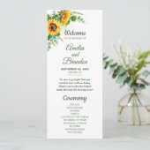 水彩花素朴結婚式 プログラム (スタンド正面)