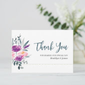 水彩花結婚のサンキューカード サンキューカード (スタンド正面)