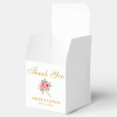 水彩花結婚の感謝の白 フェイバーボックス (オープン)