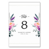 水彩花結婚の表番号 テーブルナンバー (正面)