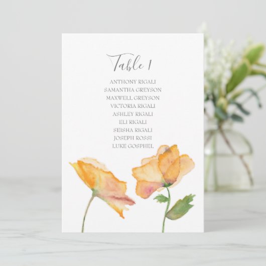 水彩花結婚座席表 招待状 (スタンド正面)