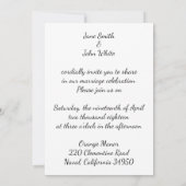 水彩花結婚式招待状 招待状 (裏面)