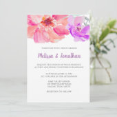 水彩花結婚式招待状 招待状 (スタンド正面)