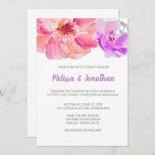 水彩花結婚式招待状 招待状 (正面/裏面)