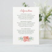 水彩花結婚情報カード エンクロージャーカード (スタンド正面)