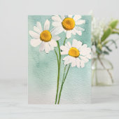 水彩花絵画白開花 シーズンカード (スタンド正面)