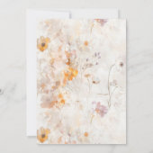 水彩花繊細ウェディング招待状 招待状 (裏面)