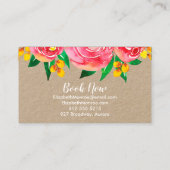 水彩花美容師サロンメイクアップクラフト 名刺 (裏面)