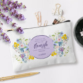 水彩花聖なる書物、 経典詩パーソナライズされた アクセサリーポーチ