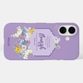 水彩花聖なる書物、 経典詩パーソナライズされた Case-Mate iPhoneケース (裏面 (横))