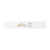 水彩花花束結婚の 招待状ベリーバンド (フラット)