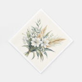 水彩花花束 スタンダードランチョンナプキン (角)