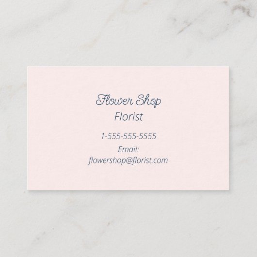 水彩花花花花屋ビジネスカード 名刺 (裏面)