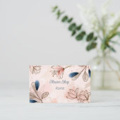 水彩花花花花屋ビジネスカード 名刺 (スタンド正面)