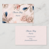 水彩花花花花屋ビジネスカード 名刺 (正面/裏面)