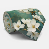水彩花芸術的デザインネクタイ ネクタイ (ロール)
