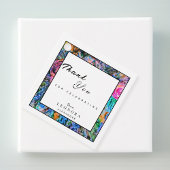 水彩花芸術的咲きありがとう誕生日 フェイバータグ