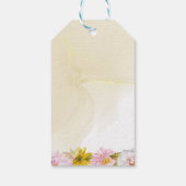 水彩花葉イラスト ギフトタグ (裏面)