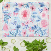 水彩花葉類2 キッチンタオル (折り畳み)