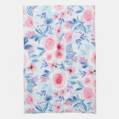 水彩花葉類2 キッチンタオル (縦)