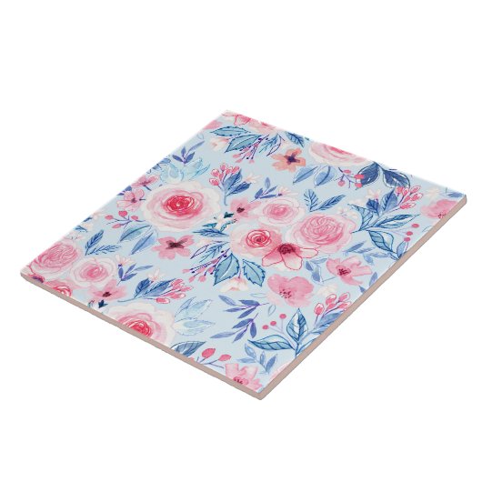 水彩花葉類2 タイル (側面)