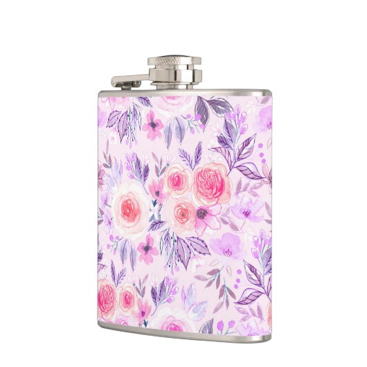 水彩花葉類3 フラスク (左)